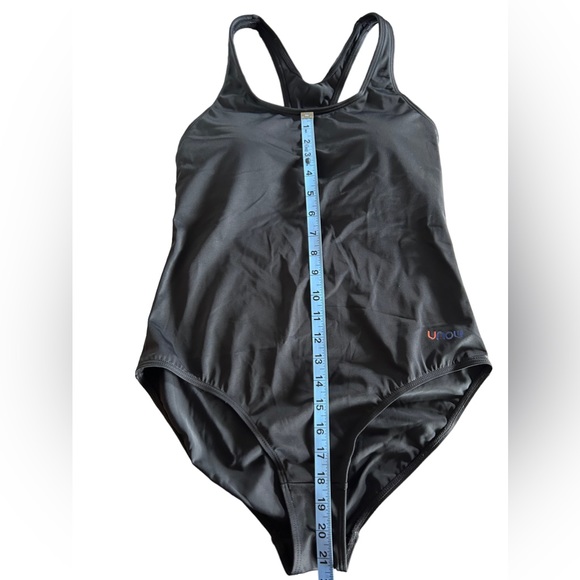 UNOW Athletic black women’s racerback one piece swim training swimsuit size M/L - Picture 4 of 7